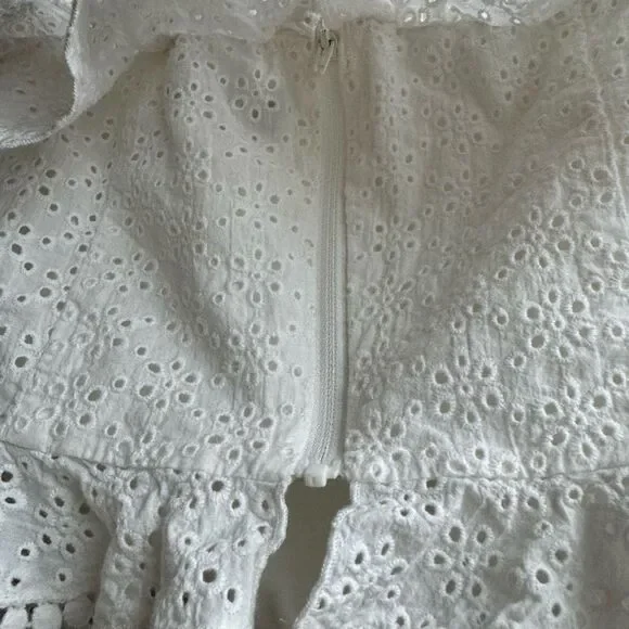 Revolve Majorelle Julianna White Eyelet Lace Off The Shoulder Blouse Size Small - Picture 6 of 8